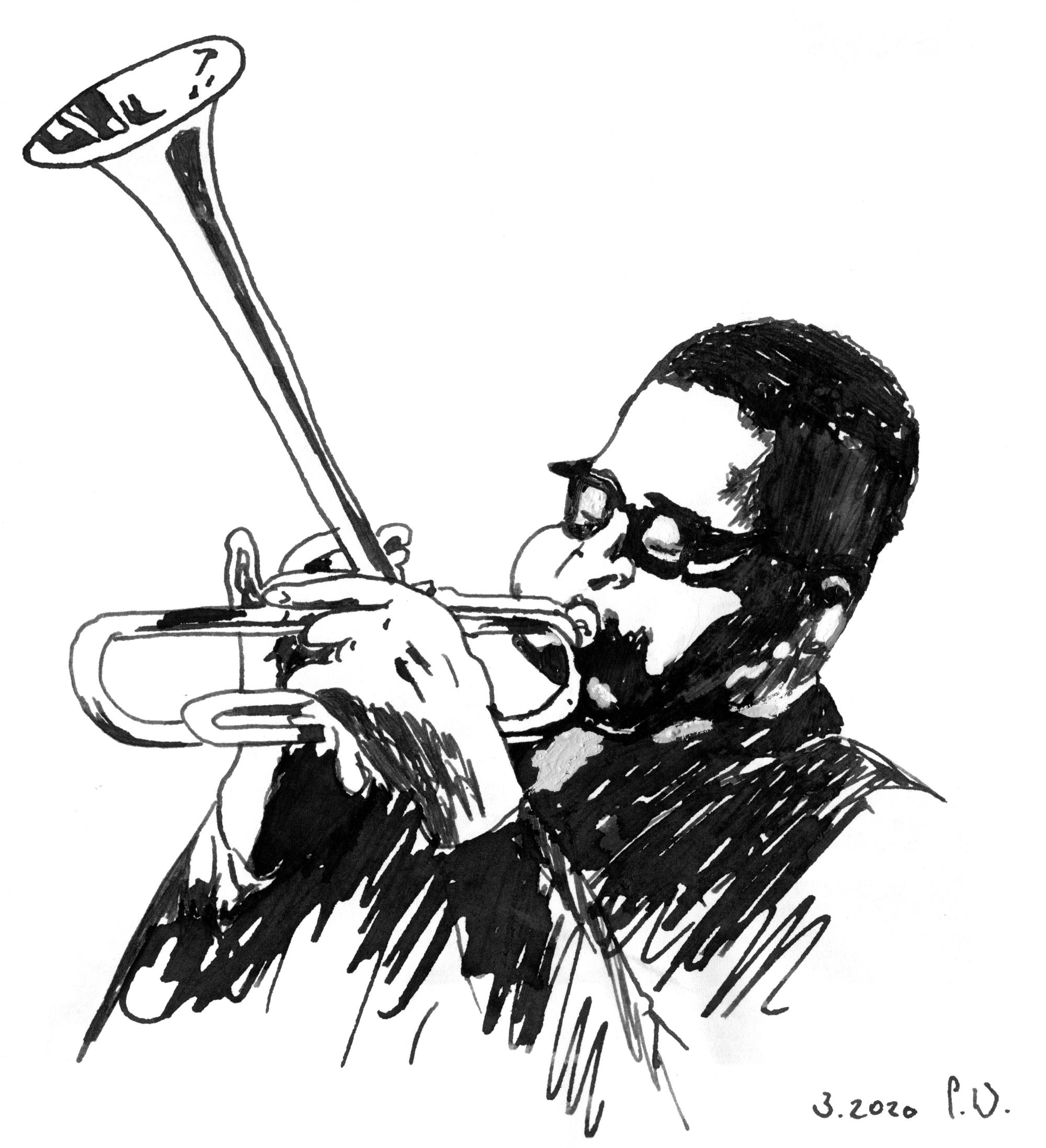 Zeichnung Dizzy Gillespie