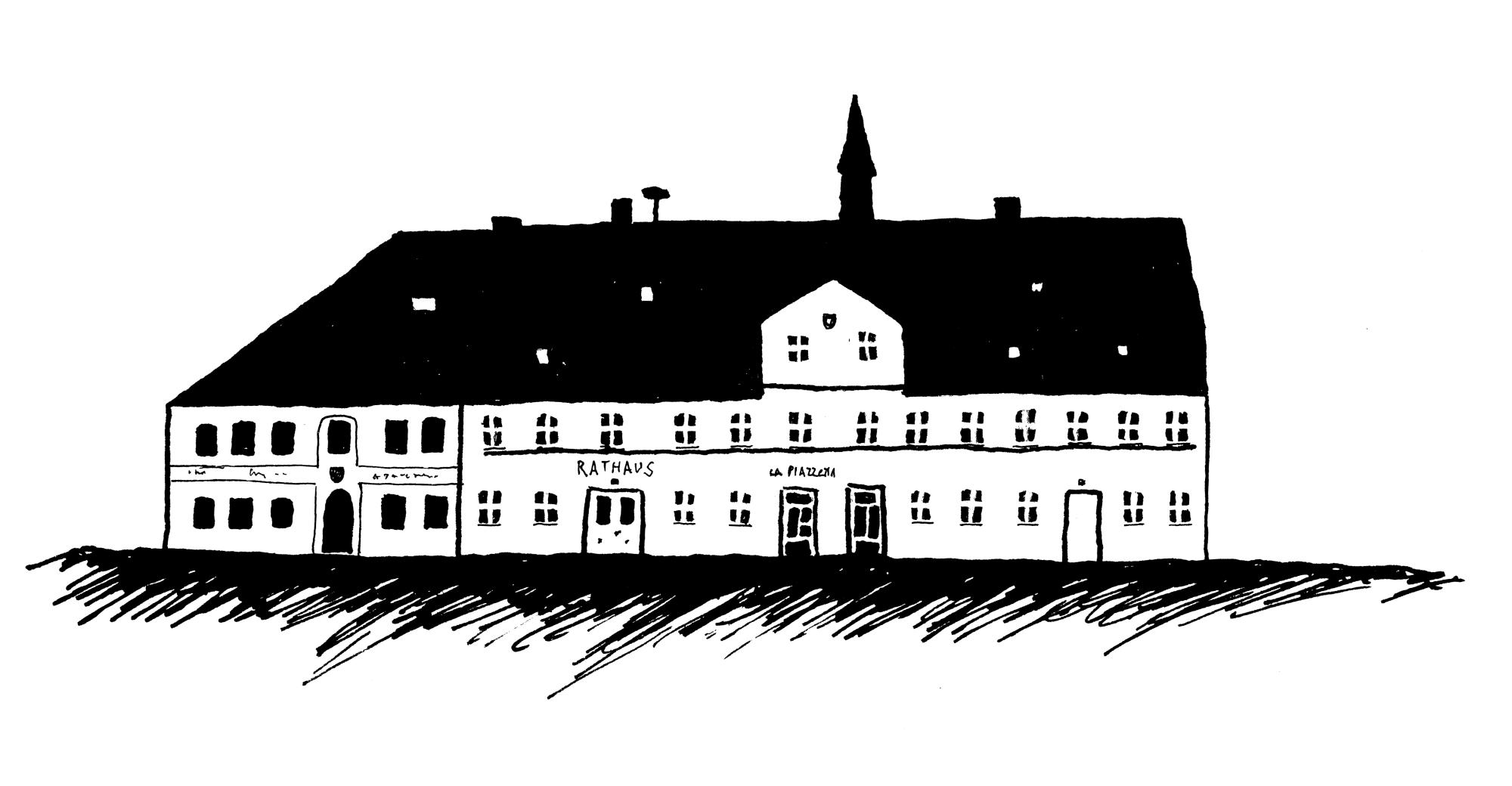 Zeichnung Rathaus Fhsn